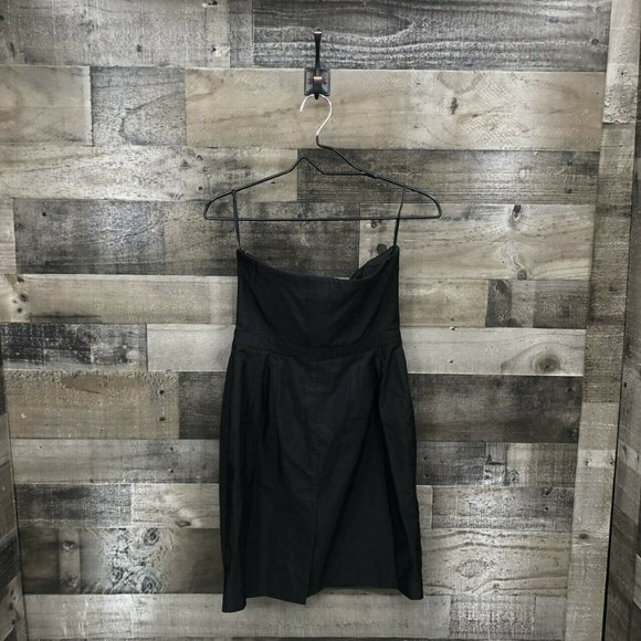 Ann Taylor Loft Strapless Little Black Dress Sz 0 - Picture 8 of 8